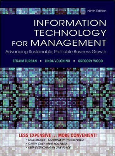 Information Technology for Management 9th Edition, ISBN-13: 978-1118453247
