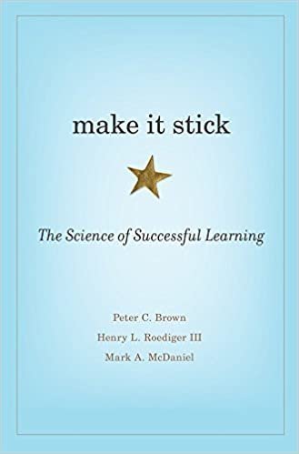 Make It Stick: The Science of Successful Learning by Peter C. Brown, ISBN-13: 978-0674729018