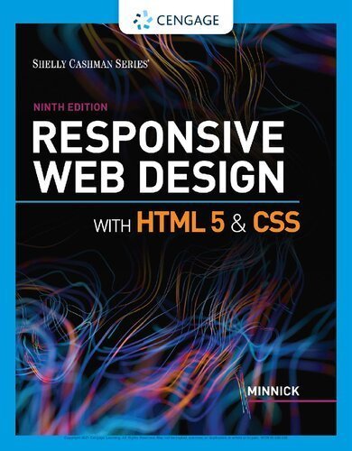 Responsive Web Design with HTML 5 & CSS 9th Edition by Jessica Minnick, ISBN-13: 978-0357423837