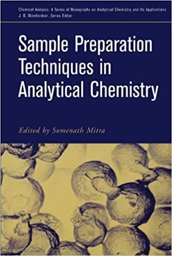Sample Preparation Techniques in Analytical Chemistry by Somenath Mitra, ISBN-13: 978-0471328452