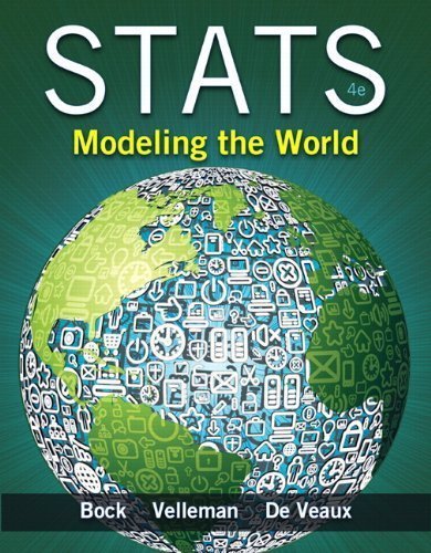 Stats Modeling the World 4th Edition by David Bock, ISBN-13: 978-0321854018