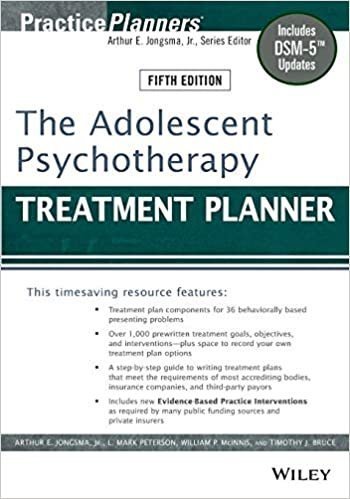 The Adolescent Psychotherapy Treatment Planner: Includes DSM-5 Updates 5th Edition, ISBN-13: 978-1118067840