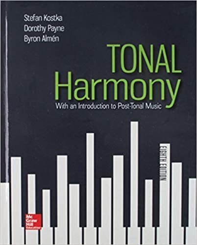 Tonal Harmony 8th Edition by Stefan Kostka, ISBN-13: 978-1260185300